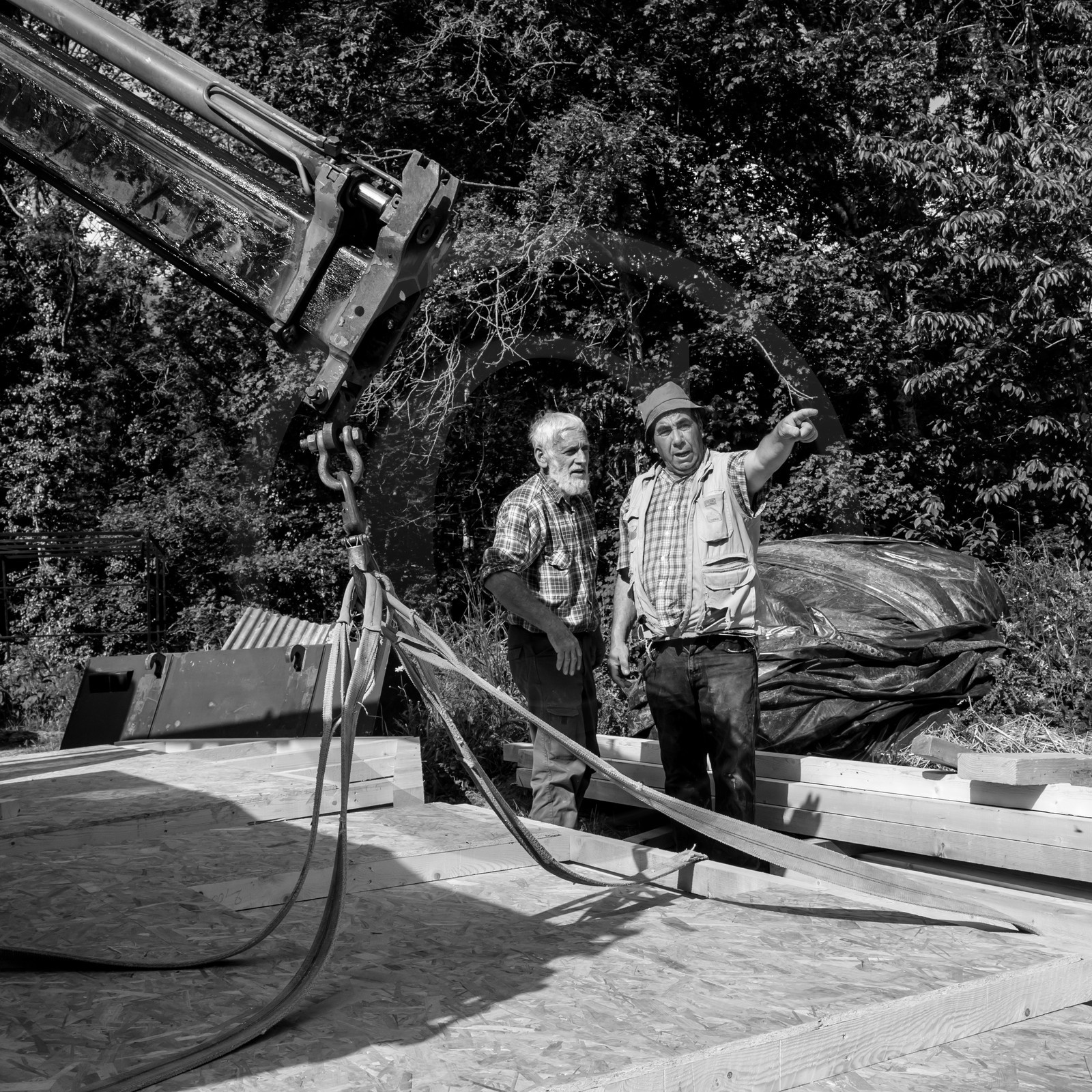 L'installation de la cabane