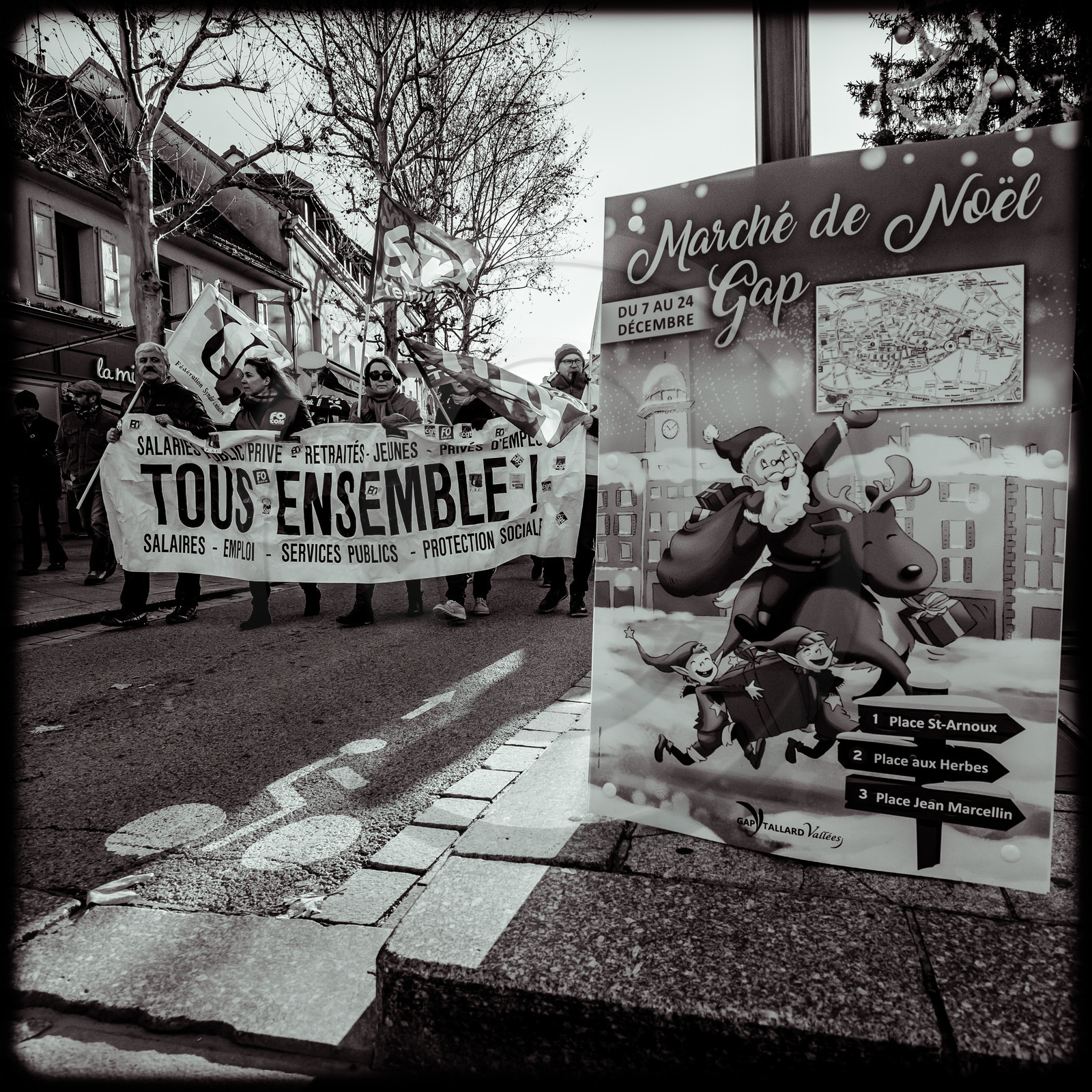 Manifestation à Gap le 10 décembre 2019.