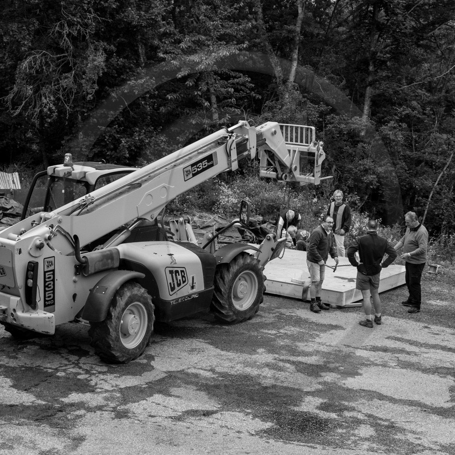 Installation de la cabane
