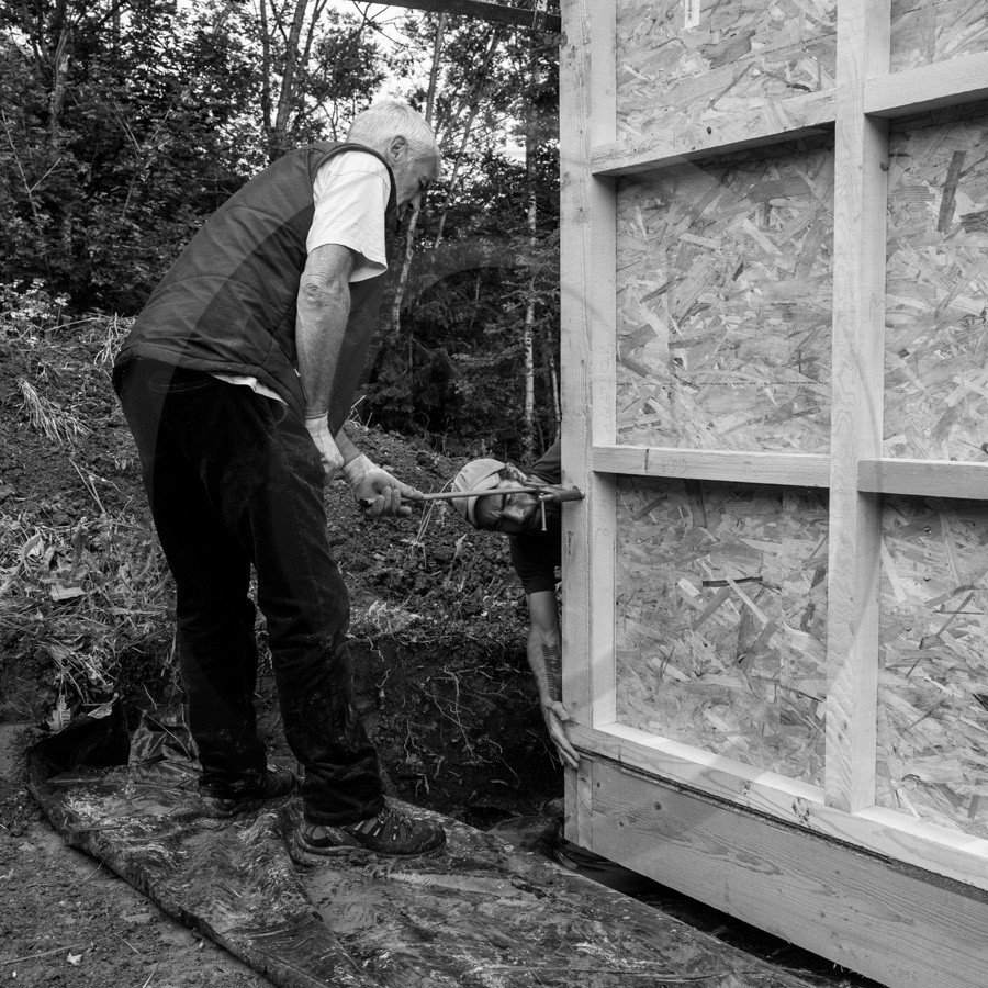 Installation de la cabane